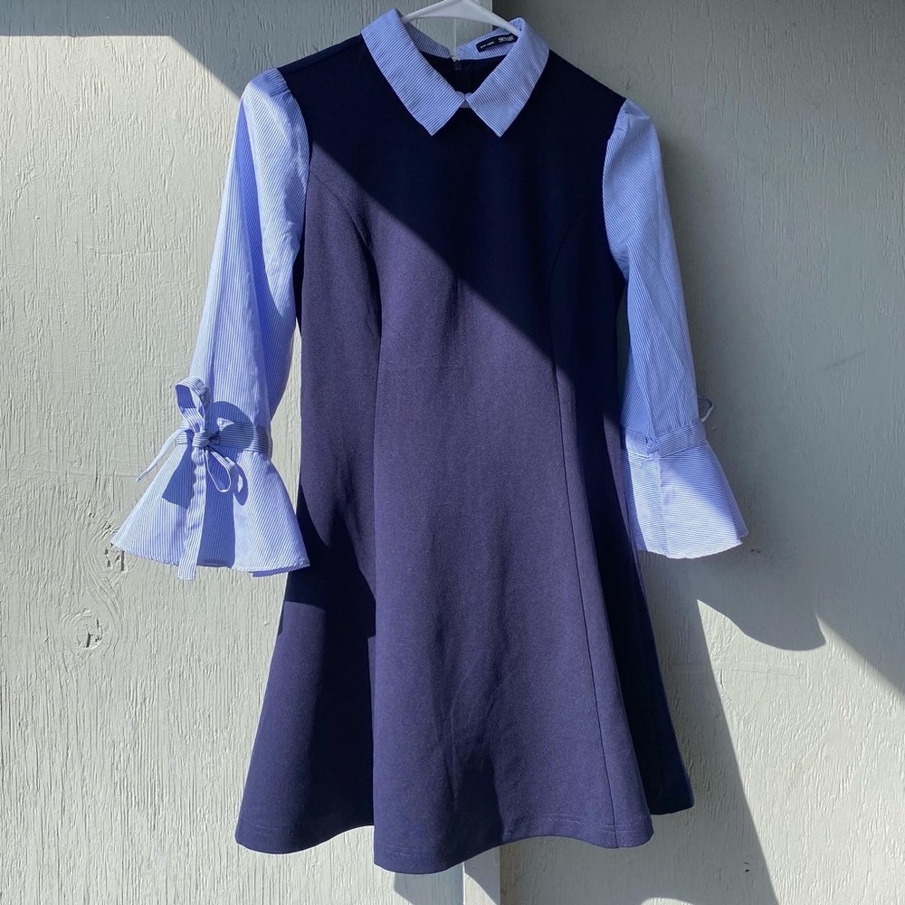 School girl navy blue dress